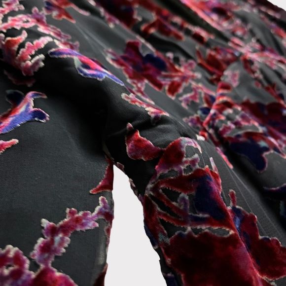 rag & bone Eloise Dress Floral Silk Mini Long Sleeve Purple Black Party Date - Picture 5 of 9